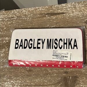 Badgley Mischka Red Studded Wallet